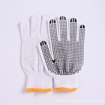 Хлопковые струнные вязаные перчатки из ПВХ -пунктирные перчатки